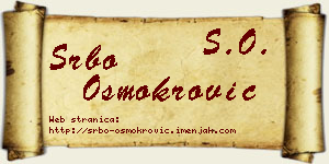Srbo Osmokrović vizit kartica